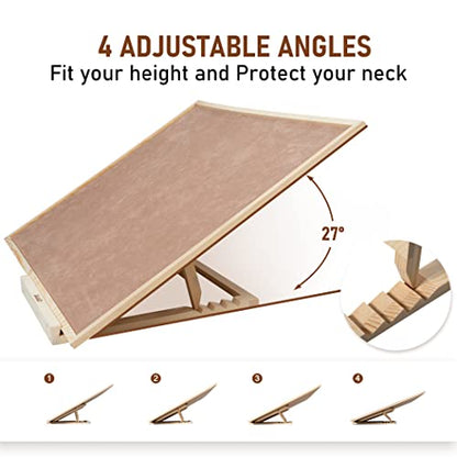 Becko US Puzzle Board with 4 Angle Adjustable Bracket/Stand, Wooden Puzzle Table with Premium Smooth Flannel Surface, Lightweight & Portable, Used Horizontally/Vertically for 1500 Piece Jigsaw Puzzles - size: 1500 Piece