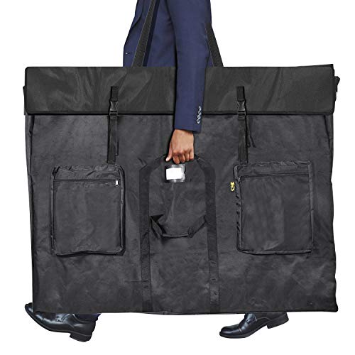 Premium Oversized Art Portfolio Case 38 x 50 Inches - Soft Sided - Waterproof - Great for LCD Screens, Monitors, TVs, Solar Panel, Frames, Transport - Shoulder Strap & Carry Handles - size: 38 x 50