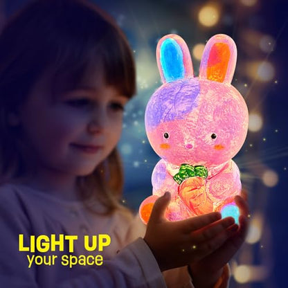 LAOESE Paint Your Own Bunny Lamp Kit, Art Supplies Painting Kits for Kids, Arts and Crafts for Kids Ages 8-12, Bunny Toys Girls Boys Birthday Gifts for Kids Ages 3 4 5 6 7 8 9 10 11 12+ - style: Bunny