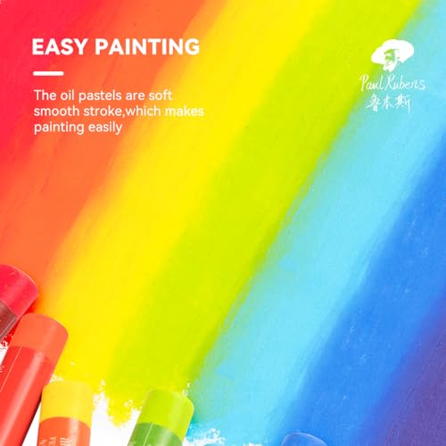 Paul Rubens Oil Pastels Set with 50 Colors Artist Soft Oil Pastels+6 Pcs White Oil Pastels+8.7 x 11.7 Inches Oil Pastel Book（30 Sheets）+5 Palette Knives for Artists, Professionals, Student, Hobbyist - style: Contemporary