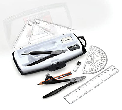 Maped Study Geometry 10 Piece Set - Advanced Student Kit - Precision Tools - Durable & Ergonomic Design - Enhances Creativity - Quality Materials