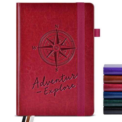 PAIBAS Blank Journal Notebook for Women Men,160 Pages,A5 Hardcover Sketchbook for Drawing, Sketch book, Unlined Notebooks for School,Work, Note Taking,Travel Journals for Writing 5.8"x8.5" (Burgundy) - color: Burgundy, size: Blank (5.8" x 8.5")
