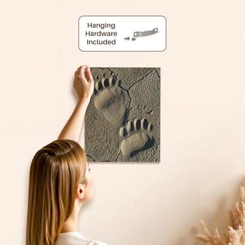 3dRose Footprints of adult coastal grizzly bear. Lake Clark NP, Alaska. Museum Grade Canvas Wrap 11x14 - size: 11"L x 14"W