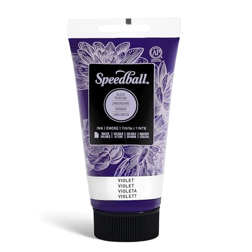 Speedball 3508 Water Soluble Block Printing Ink – Bold Color With Satin Finish AP Non-Toxic 2.5 Fl. Oz.,Violet - color: Violet, size: 2.5 fl oz
