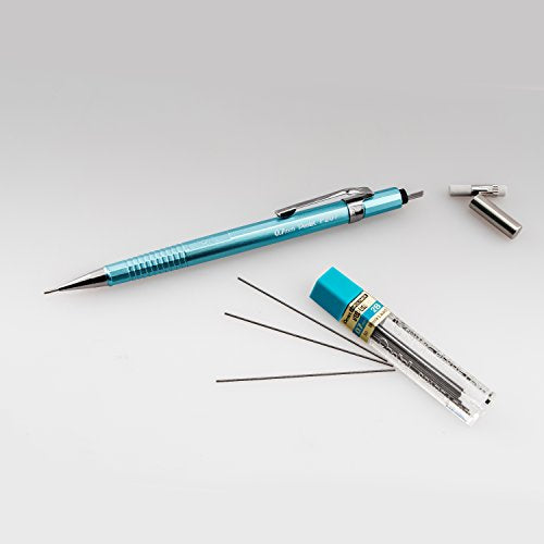 Pentel Sharp Mechanical Pencil, (0.7mm), Medium Line, Metallic Barrel, Assorted Colors, Pack of 3 (P207MBP3M)