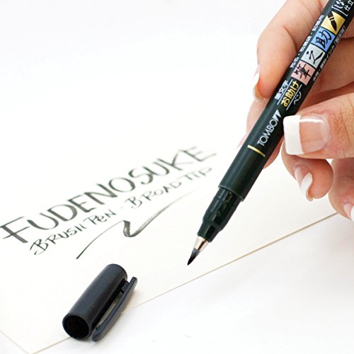 Tombow 82039 Fudenosuke Brush Pen, Soft Tip (5 Pack), Black, 5 Piece - style: Soft Tip