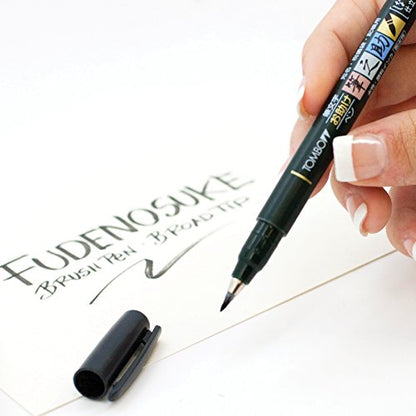 Tombow 82039 Fudenosuke Brush Pen, Soft Tip (5 Pack), Black, 5 Piece - style: Soft Tip