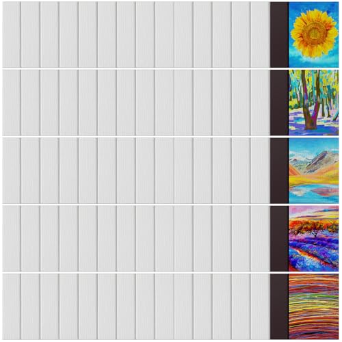 Nezyo 75 Pieces Magnetic Painting Canvas Panel Mini Canvas Boards Mini Canvases Tile Art for Painting Magnetic Fridge Locker Art Paints Crafts DIY Kit(Square,2 1/5 x 3 in) - size: 2.2 x 3 in, style: Square