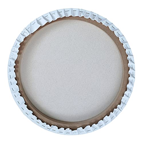 Artist's Loft 16" x 16" White Level 1 Round Traditional Profile Canvas - Archival Quality and Acid Free Cotton Canvas for Acrylic and Oil Paints - 1 Pack - size: 16 x 16