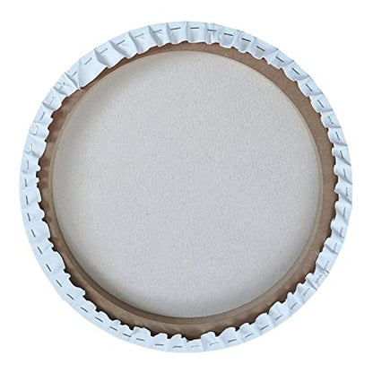 Artist's Loft 16" x 16" White Level 1 Round Traditional Profile Canvas - Archival Quality and Acid Free Cotton Canvas for Acrylic and Oil Paints - 1 Pack - size: 16 x 16