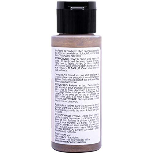 Fabric Creations Fabric Paint, 2 oz, Metallic Bronze - color: Metallic Bronze