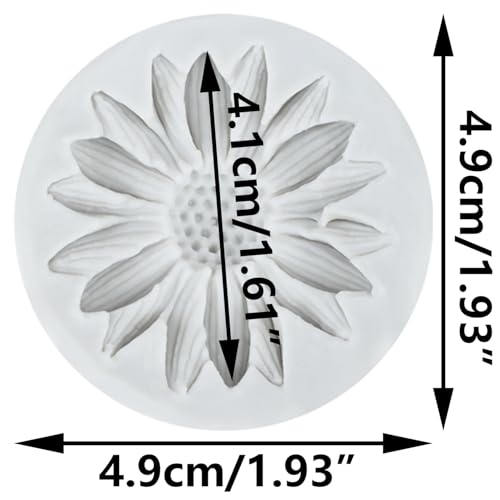 Sunflower Clay Mold Flower Silicone Molds Chrysanthemum Mold for DIY Crafts Air Dry Polymer Clay Plaster Jewelry Making Epoxy Resin Casting - color: Style A