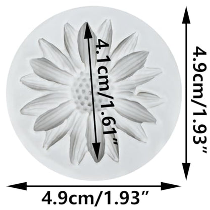 Sunflower Clay Mold Flower Silicone Molds Chrysanthemum Mold for DIY Crafts Air Dry Polymer Clay Plaster Jewelry Making Epoxy Resin Casting - color: Style A