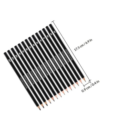 SOLUSTRE 14pcs Professional Graphite Sketching Pencils Set, Smooth Drawing Art Pencils for Artists and Students, Range Hard to Extra Soft for Detailed Sketching and Shading
