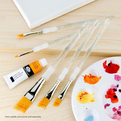 Royal & Langnickel Aqualon Wisp Angular Artist Brush Set, 5-Piece - style: Angular