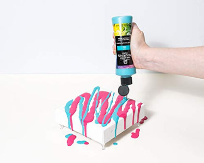 FolkArt Pre-Mixed Acrylic Pouring Paint, 8 oz, Bright Pink - color: Bright Pink