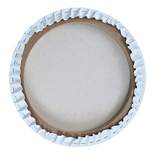 Artist's Loft 14" x 14" Level 1 White Round Traditional Profile Canvas - Archival Quality and Acid Free Cotton Canvas for Acrylic and Oil Paints - 1 Pack - size: 14 x 14