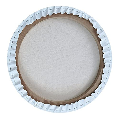 Artist's Loft 14" x 14" Level 1 White Round Traditional Profile Canvas - Archival Quality and Acid Free Cotton Canvas for Acrylic and Oil Paints - 1 Pack - size: 14 x 14