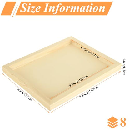 8PCS 8 x 10 Inch Wood Panels for Painting, Unfinished Wooden Canvas Panel Boards, Wood Panel for Arts & Craft Paint Pouring Panel Board - size: 8 x 10 Inch