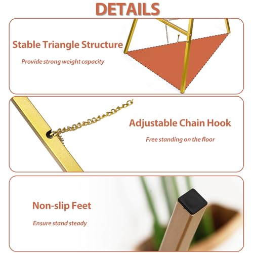 WRINGKIT Gold Easel Stand for Sign, Heavy Duty Metal Adjustable Display Stand with 4 Tier, 42.5'' Height Large Floor Standing Easel for Painting, Poster, Mirror, Art, Welcome Wedding Signs