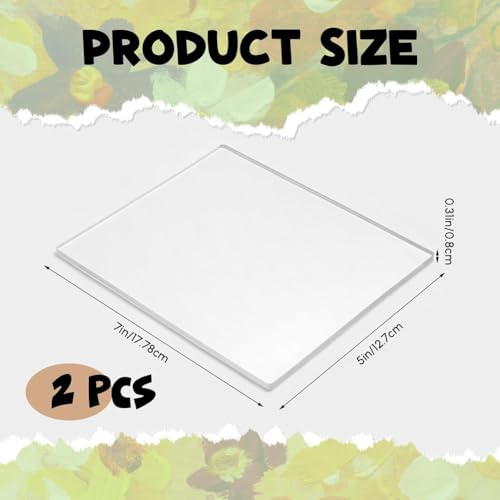 Gel Printing Plates(2-Pack), 5" X 7" Reusable Printmaking Supplies for Art for Making, Scrapbooking