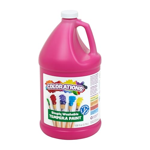 Colorations Paraben-Free Washable Tempera Paint for Kids - 1 Gallon Value Size. Vibrant Magenta, Non-Toxic and Made in The USA - color: Magenta