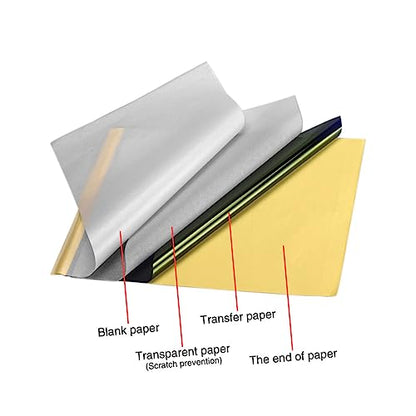 Ipetboom 20pcs Transfer Paper for Tattooing Tracing Copy Paper for Design Stencils for Artists and Beginners Safe Material for Skin Use