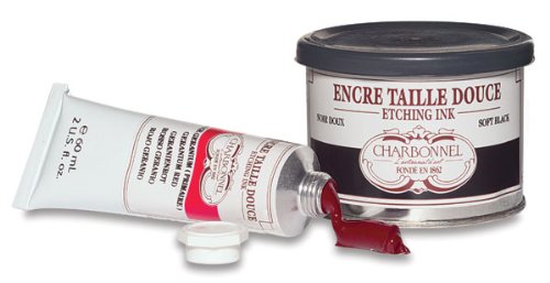 Charbonnel Printing Ink for Intaglio, Etching & Lithography, Bistre Basic - 60 mL (2 oz) tube