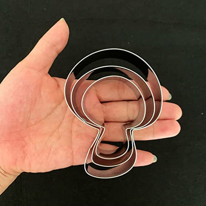 Mushroom Cookie Cutter Set-Size 3.3" 2.7" 2.2" -3-Pieces-Cookie Cutters Fondant Biscui Cutters