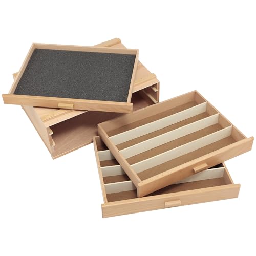 HG Art Concepts Artists Storage Chests - Premium Studio Organizer for Paint Tubes, Brushes, Pecils, Markers, & More! - 3 Drawer - 2 Pack - size: 3 Drawer 2 Pack