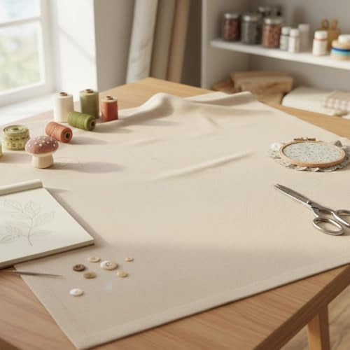 100% Hemp Canvas by the Yard, 12 oz Heavyweight, 59" Wide — Unbleached Natural Fabric for Upholstery, Bags, Apparel, Tents & Crafts