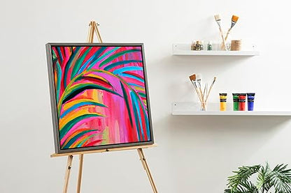 Kate and Laurel Sylvie Blank Framed Canvas Wall Art, 22x22 Gray, Modern Empty Canvas for Paint-Your-Own Art - color: Gray, size: 22"L x 22"W