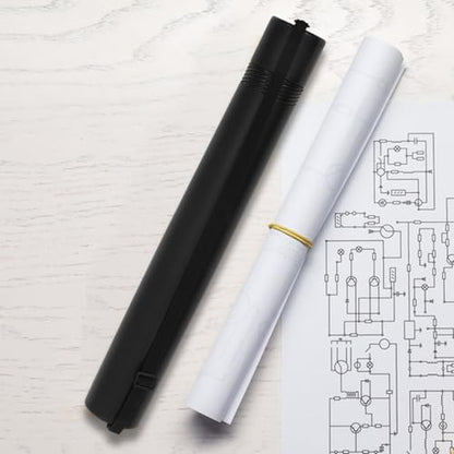 Telescoping Poster Tube with Adjustable Length and Shoulder Strap, Black Artwork Storage Cylinder for Artists Architects and Professionals, Portable Blueprint Document Holder