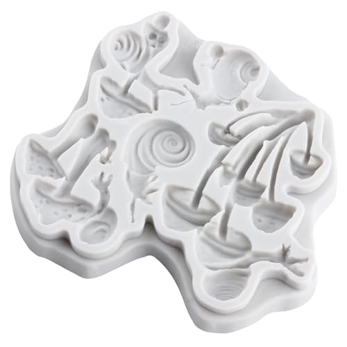 Mushroom Polymer Clay Casting Mold Mushroom Snail Silicone Molds for DIY Crafts Epoxy Resin Casting Air Dry Polymer Clay Plaster Jewelry Making - color: Style B