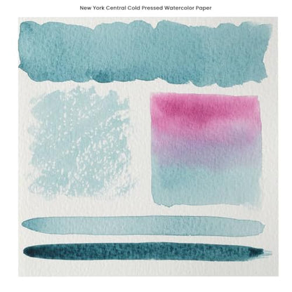 New York Central Watercolor Paper - 9x12-10 Sheets - 140 lb. Cold Press - 100% Cotton, Acid-Free, Archival Quality, Bright White Watercolor Paper Pad for Wet & Dry Media