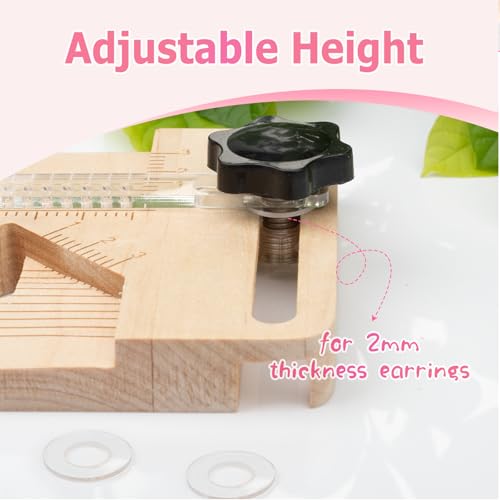 Polymer Clay Earring Hole Drill Guide Tool, Precision Drilling Guide for Polymer Clay Jewelry Earring Making Tools & Clay Craft Accessories