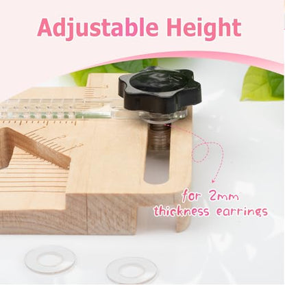 Polymer Clay Earring Hole Drill Guide Tool, Precision Drilling Guide for Polymer Clay Jewelry Earring Making Tools & Clay Craft Accessories