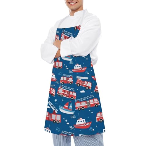 Cooking Apron for Adults with Pockets, Waterproof Oil Resistant Bib for Kitchen Restaurant BBQ Baking - color: Style (328)