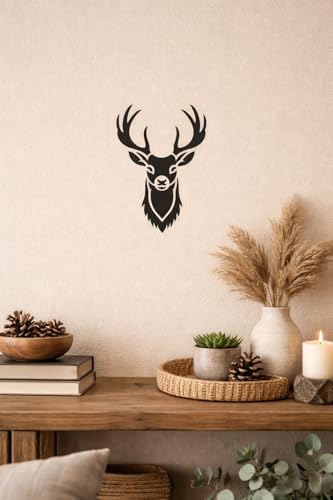 Deer Stencil – Forest Animal Deer Head Buck Outline Template for Painting Crafting Scrapbooking and DIY Projects (Set of 3 Pcs) - style: Deer