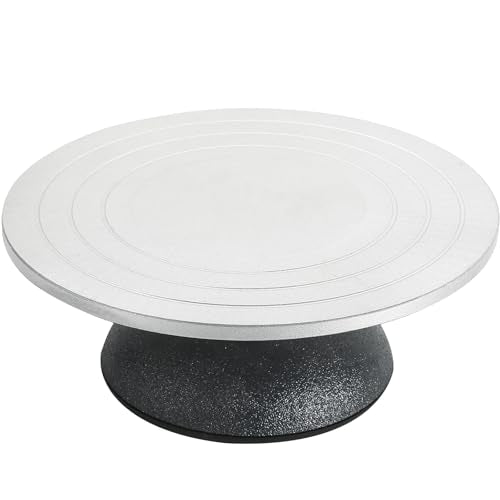 MAOPINER 12 inch Diameter Sculpting Wheel | Heavy Duty Turntable Pottery Sculpting Wheel | All Cast Iron Metal Construction Joint with Ball Bearings - size: 12 inch
