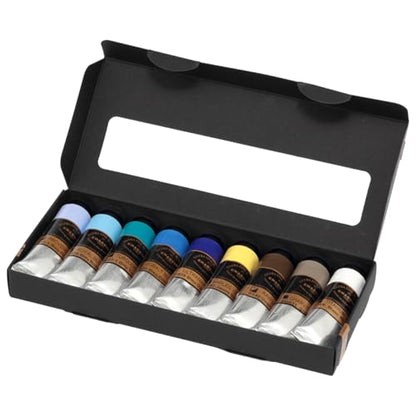 Charvin Extra Fine Professional Acrylic Paint Set for Artists, Sea Landscape - Bonjour Set of 9, 20 ml Tubes, Triple-Milled, Lightfast Pigments, Artist Acrylic Paints in Nature-Inspired Hues