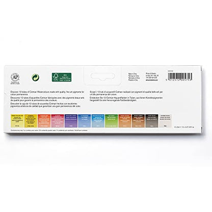Winsor & Newton Cotman Watercolor Paint Set, 12 Colors, 8ml (0.27-oz) Tubes - style: 12 Tube Set 8ml