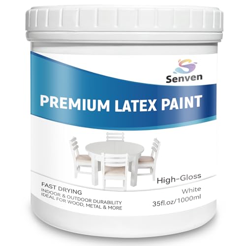 White Paint Gloss White, 35 OZ Multi Surface Enamel Acrylic Touch Up Paint for Wall, Metal, Wood, Furniture, Cabinets, Doors, Tables Scratch Repair, Non-Toxic & Odorless, Water-Based - color: White, size: 35 Fl Oz (Pack of 1)