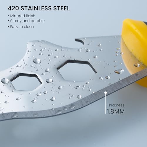 VOOMEY 12-in-1 Putty Knife, 2 Pack Paint Scraper Tool, Stainless Steel Metal Scraper for Spackle, Paint Removal, Drywall Repair, Wallpaper Removal & Home Renovation