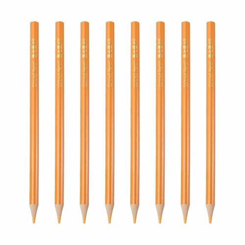 MECCANIXITY 8 PCS Colored Pencils Set, Wooden Oil Based Colored Drawing Pencils for Artists Art Supplies for Teens Adults, Amber - color: Amber