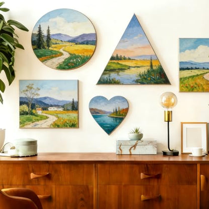PATIKIL 2 Pcs Triangle Shaped Canvas Board, 8''x8'' Blank Painting Board Panels Pure Cotton Stretched Canvas for Painting Acrylic Oil Creative Art Projects, White - size: 8''x8''