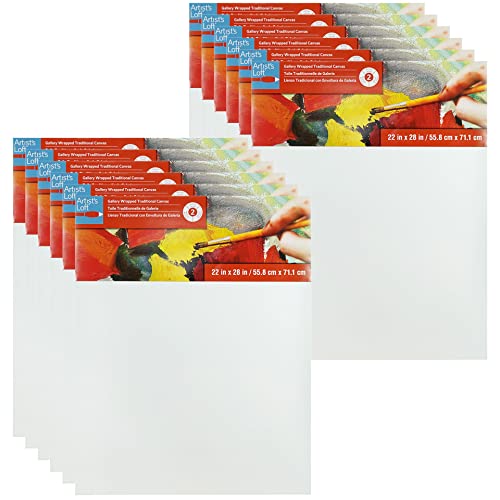 Artist's Loft Level 2 Gallery Wrapped Traditional Canvas, 12 Pack - size: 22" x 28"