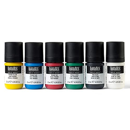 Liquitex Professional Acrylic Gouache Paint, 6 x 22ml (0.74-oz), Primaries Set - style: Primaries Set 12 x 22ml (0.74-oz)