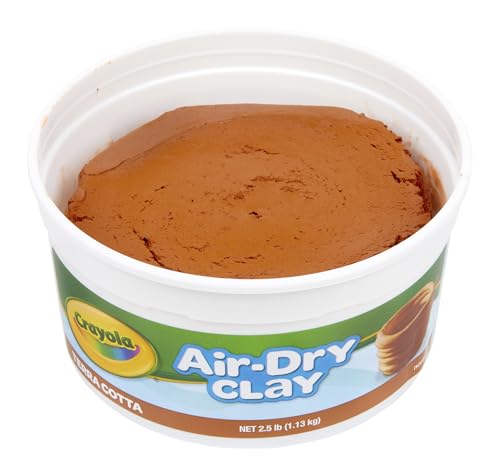 Crayola Air Dry Clay, Terra Cotta No Bake Modeling Clay for Kids, 2.5lb