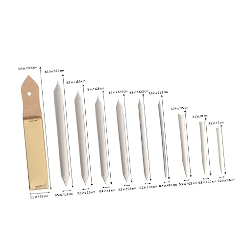 Veemoon 14-Piece Blending Stumps and Tortillions Set with Sandpaper Pencil Sharpener for Sketch Drawing for Students and Artists